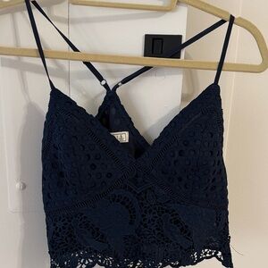 Abercrombie & Fitch Dark Blue Lace Bralette